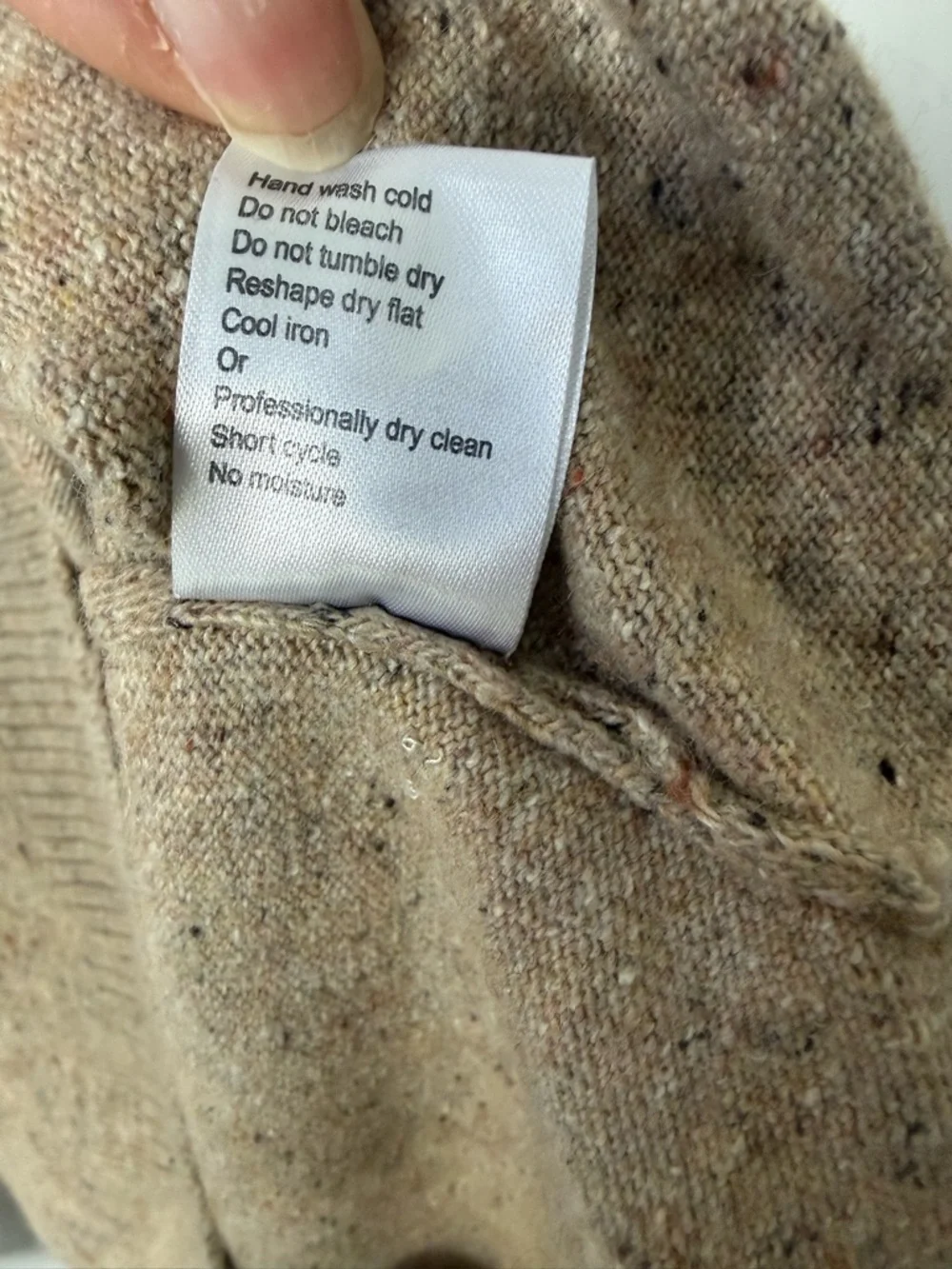 EMI MAGLIA Men's 1/4 Zip Pullover Sweater Tan Wool Silk Luxury Classic Heathered